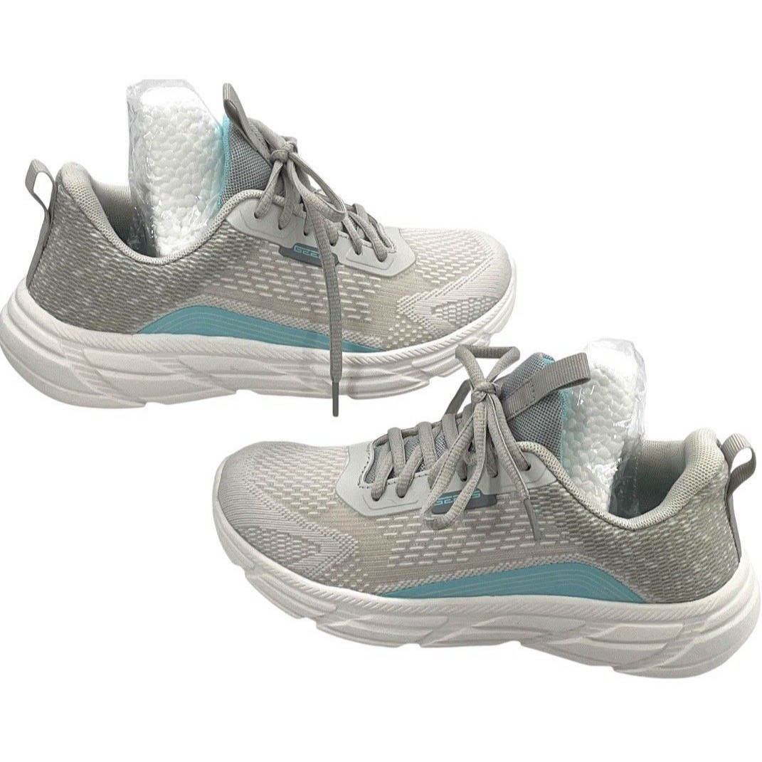 Women’s Athletic Running Walking Shoes Gray Blue Mesh Sneakers Size Us 5